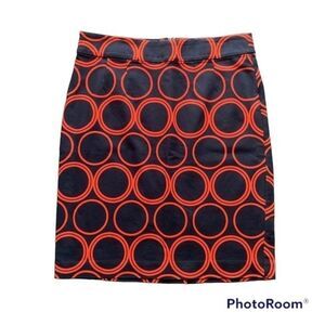 Banana Republic Stretch Skirt Rear Slit Eye Catching Pattern